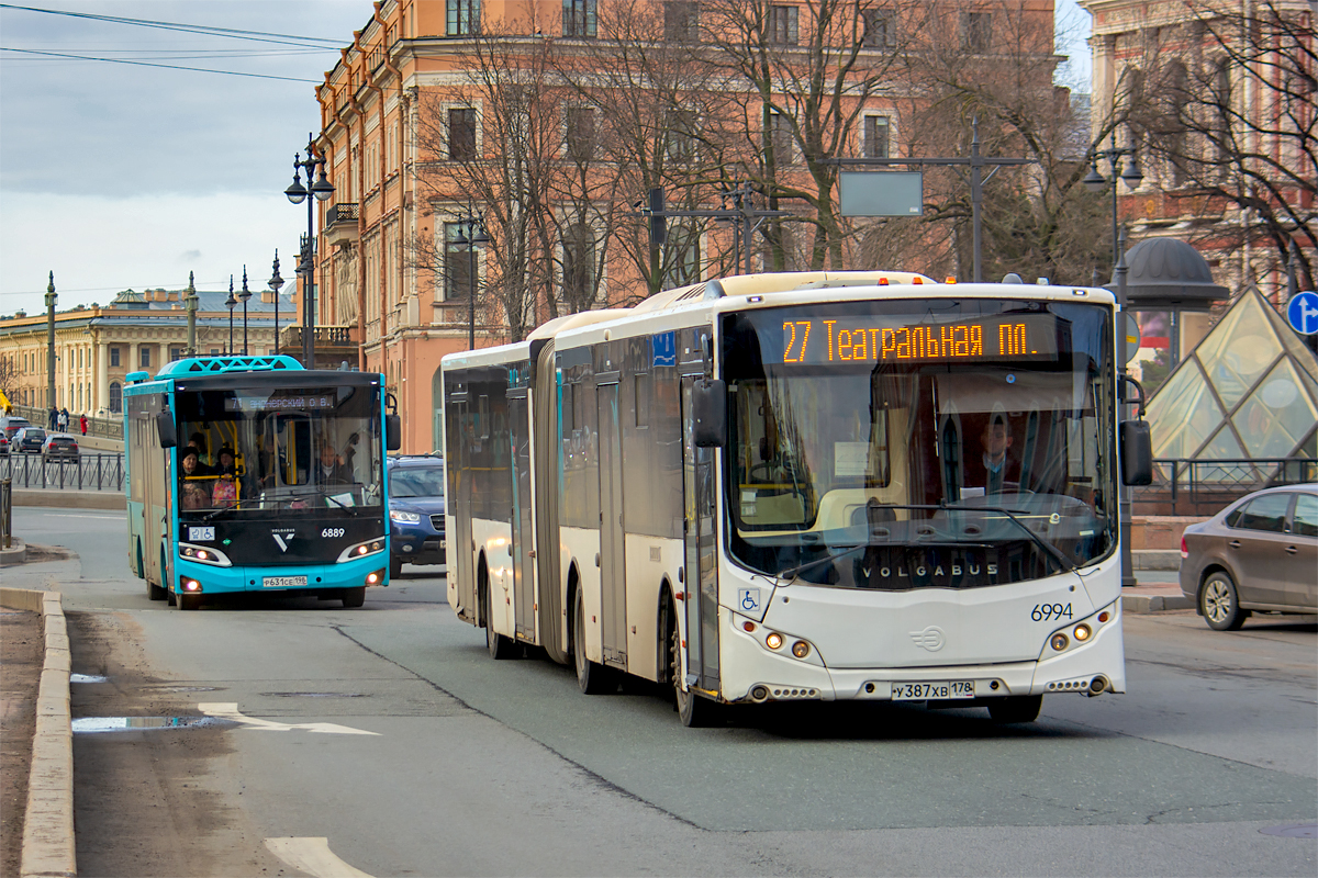 Saint Petersburg, Volgabus-4298.G4 (LNG) # 6889; Saint Petersburg, Volgabus-6271.05 # 6994