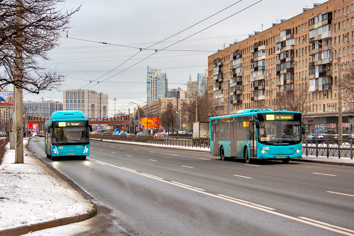 Saint Petersburg, MAZ-203.948 # 38386; Saint Petersburg, Volgabus-5270.02 # 7126