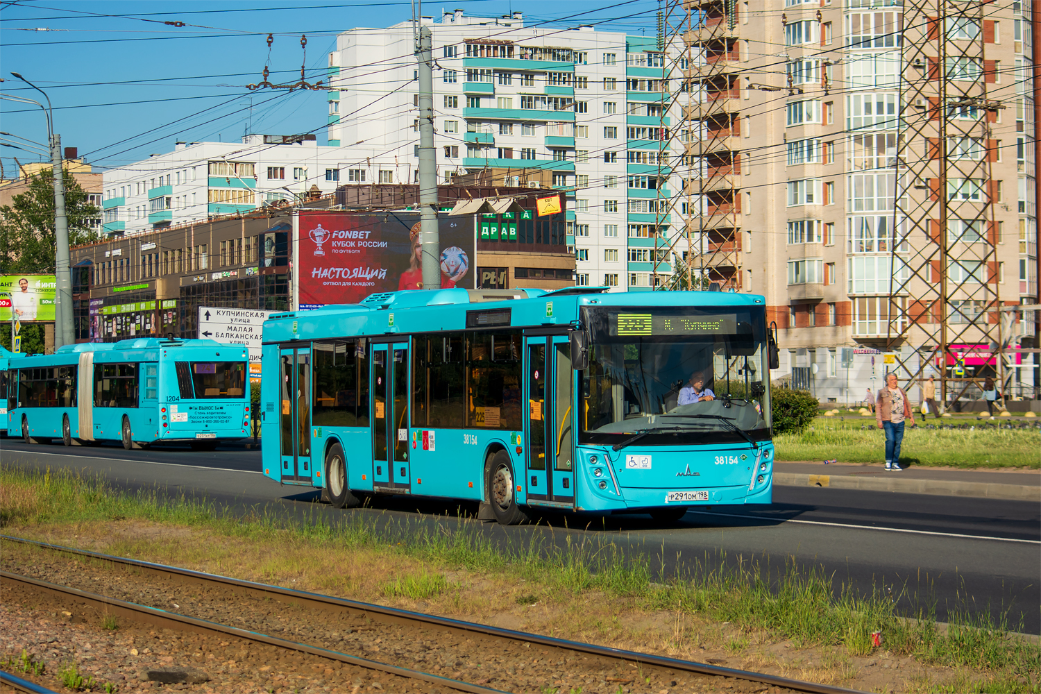 Saint Petersburg, MAZ-216.066 # 1204; Saint Petersburg, MAZ-203.945 # 38154