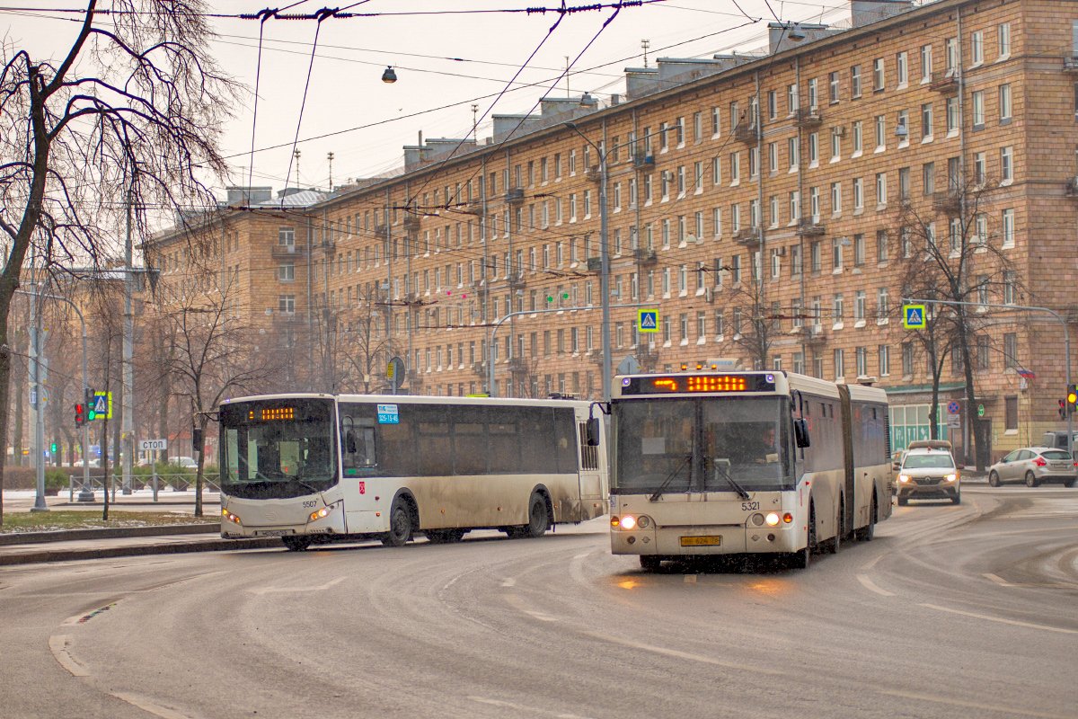 Saint Petersburg, Volgabus-5270.05 Nr. 5507; Saint Petersburg, LiAZ-6213.20 Nr. 5321