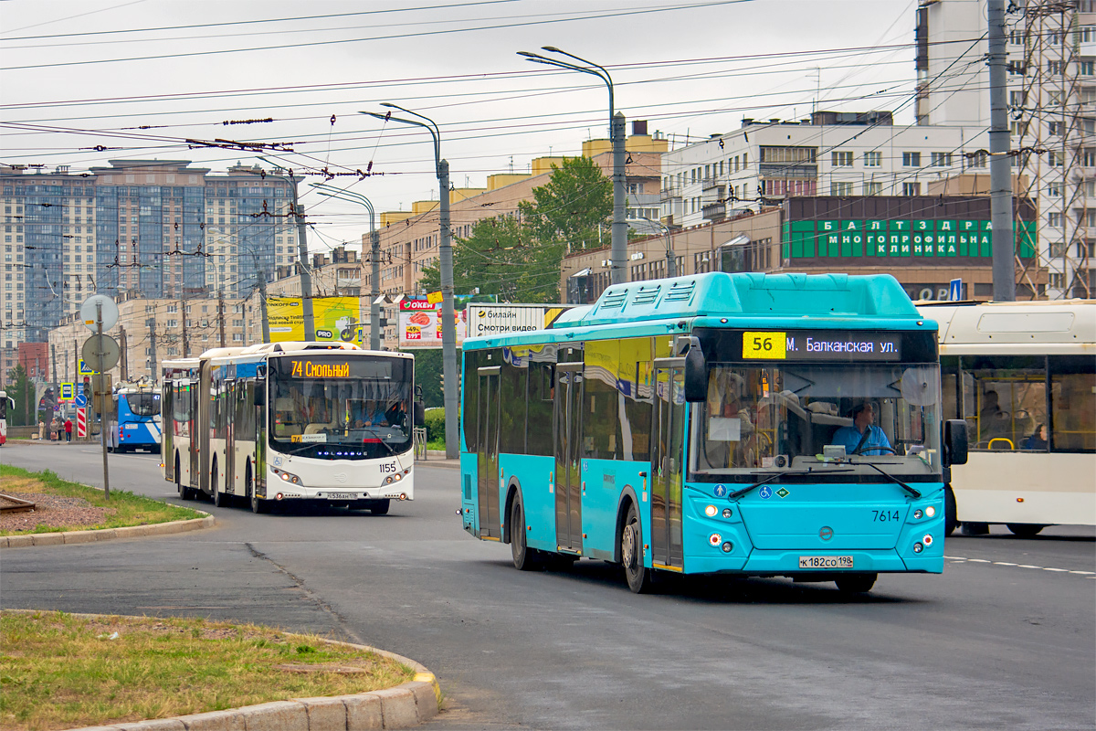 Saint Petersburg, Volgabus-6271.05 # 1155; Saint Petersburg, LiAZ-5292.67 (CNG) # 7614