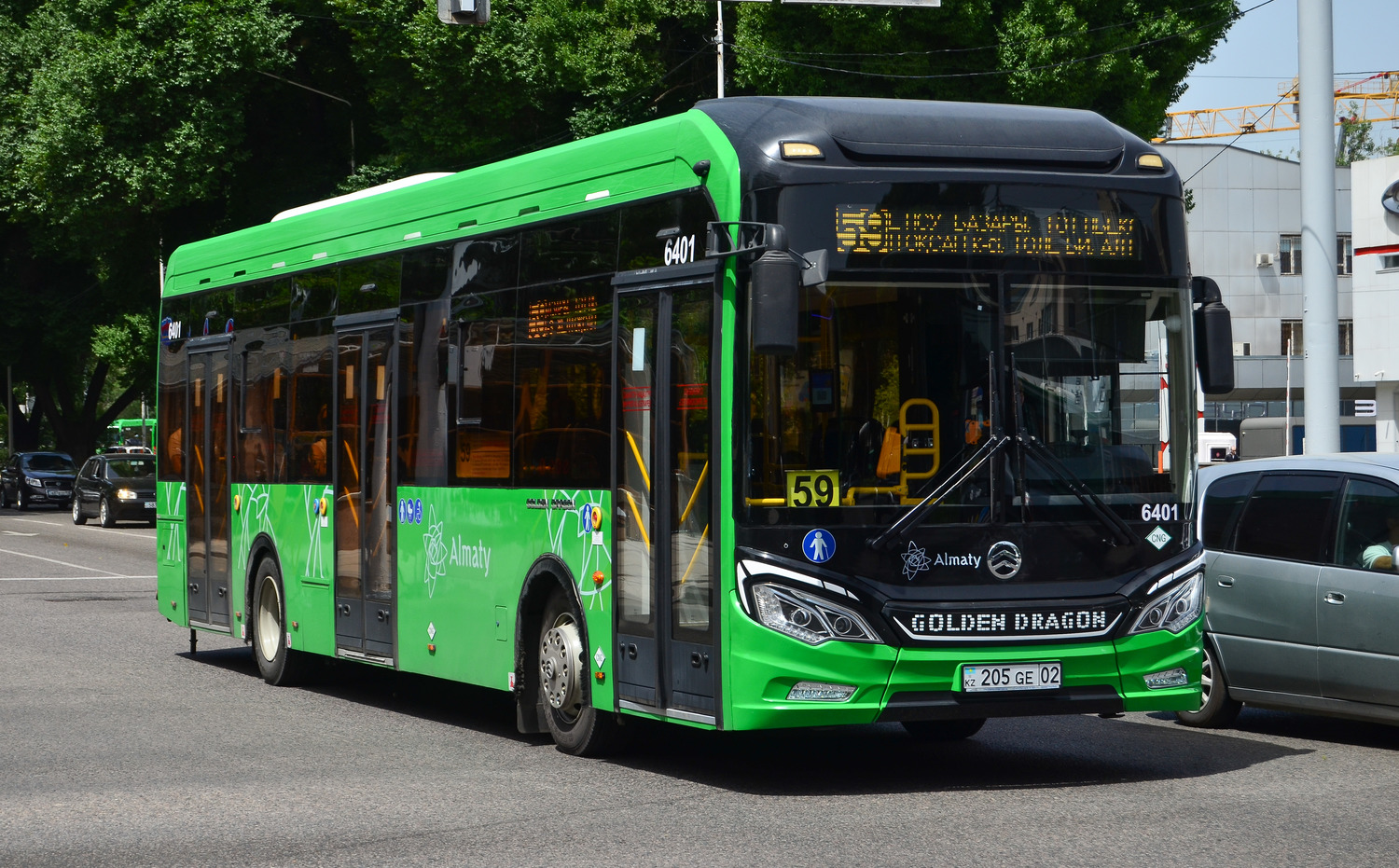 Almaty, Golden Dragon XML6125CN (Hyundai Trans Auto) # 6401