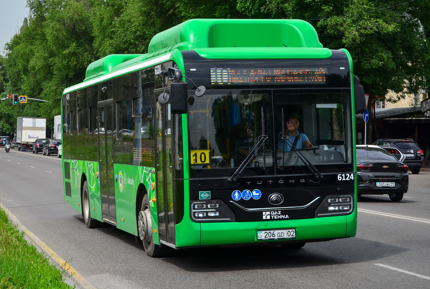 Almaty, Yutong ZK6116HG (QazTehna) # 6124