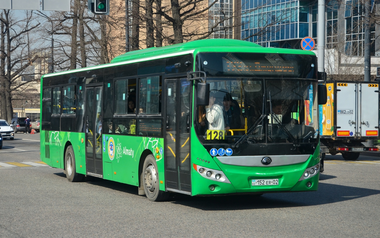 Almaty, Yutong ZK6118HGA (QazTehna) No. 152 ER 02