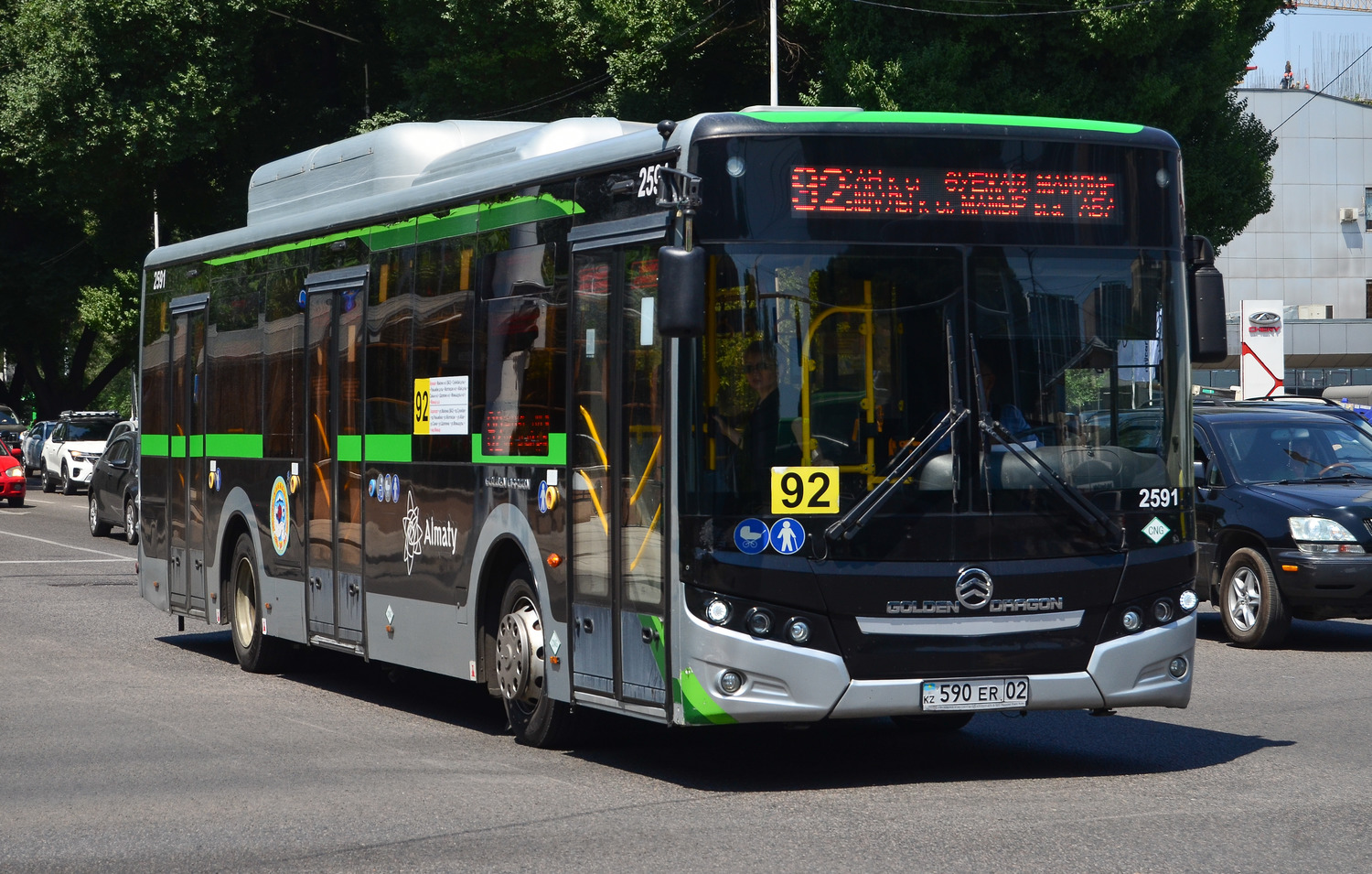Almaty, Golden Dragon XML6125CN (Hyundai Trans Auto) # 2591