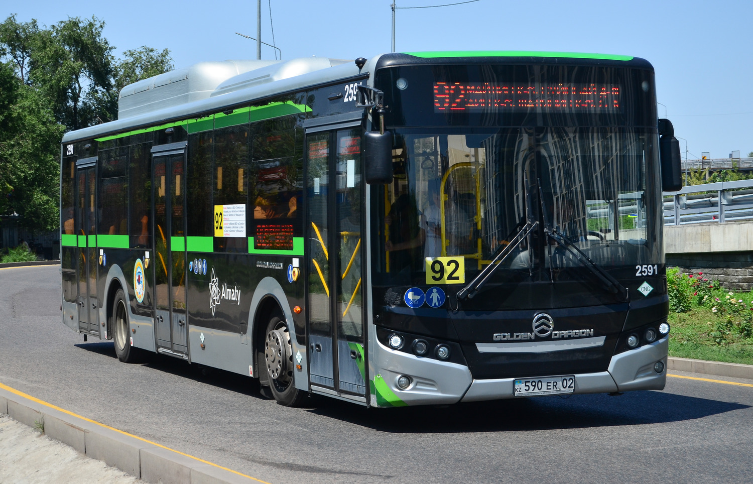 Almaty, Golden Dragon XML6125CN (Hyundai Trans Auto) # 2591