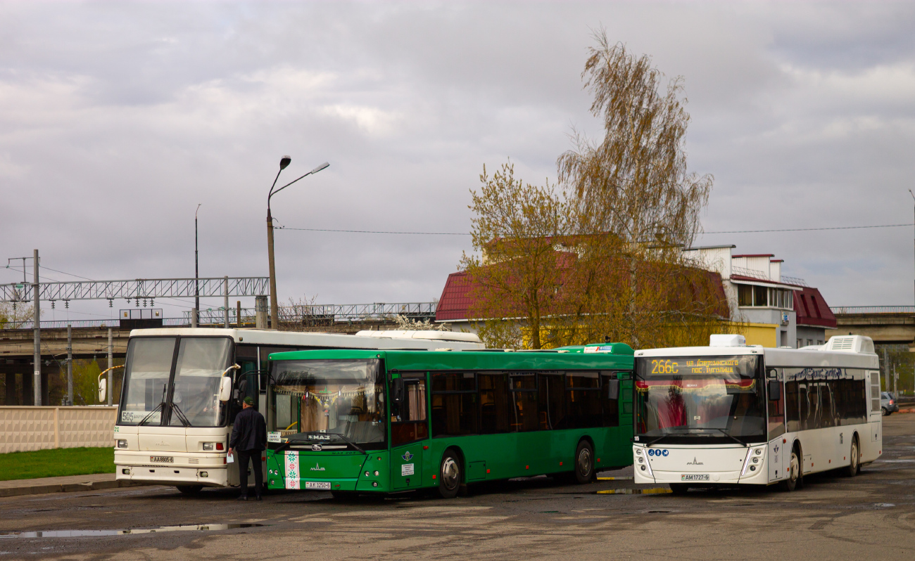 Magiliow, MAZ-152.062 No. 2212; Babrujsk, MAZ-203.047 No. 115; Kirawsk, MAZ-203.016 No. АК 3250-6