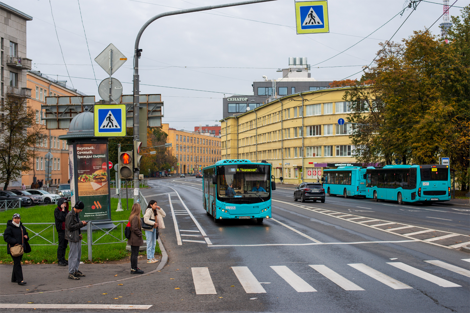 Saint Petersburg, Volgabus-5270.G2 (LNG) # 6170; Saint Petersburg, NefAZ-5299-40-52 # 3560